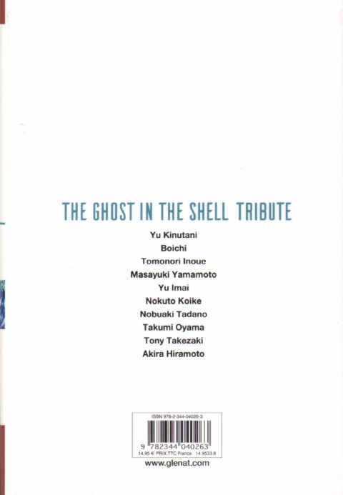 Verso de l'album Ghost in the Shell The Ghost in the Shell - Tribute