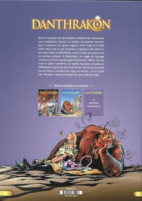Verso de l'album Danthrakon Tome 1 Le grimoire glouton