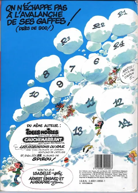 Verso de l'album Gaston Tome 13 Lagaffe mérite des baffes