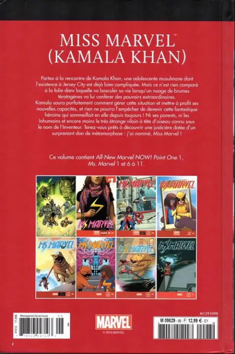 Verso de l'album Le meilleur des Super-Héros Marvel Tome 98 Miss marvel