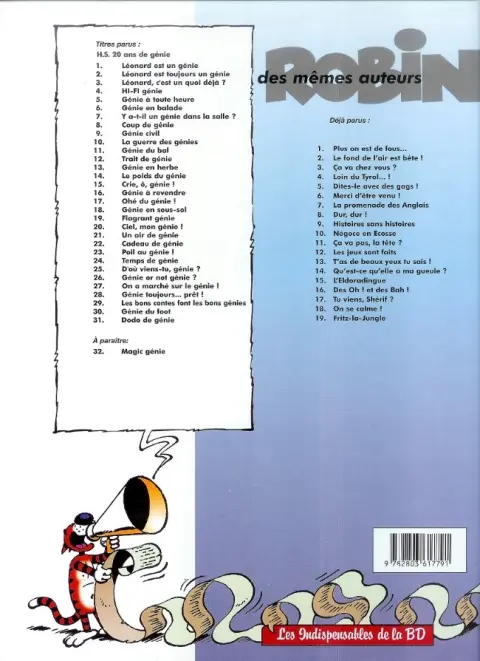 Verso de l'album Léonard Tome 11 Génie du bal