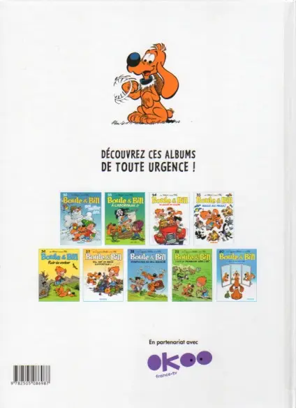 Verso de l'album Boule & Bill Tome 31 Graine de cocker