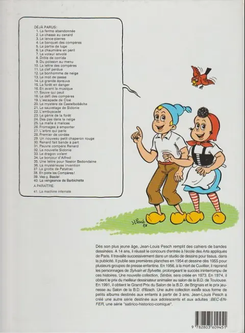Verso de l'album Sylvain et Sylvette Tome 13 Le mot de passe