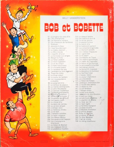 Verso de l'album Bob et Bobette Tome 80 Le Mont Rugissant