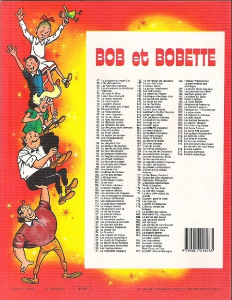 Verso de l'album Bob et Bobette Tome 206 Les barbus baraqués