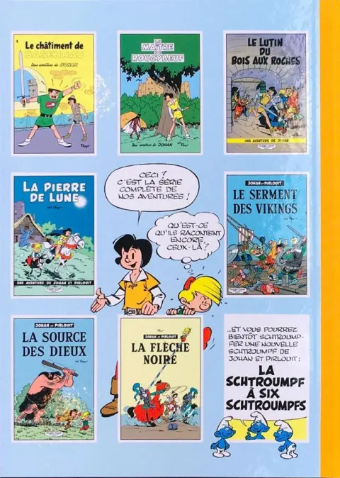 Verso de l'album Johan et Pirlouit Tome 8 Le sire de Montrésor