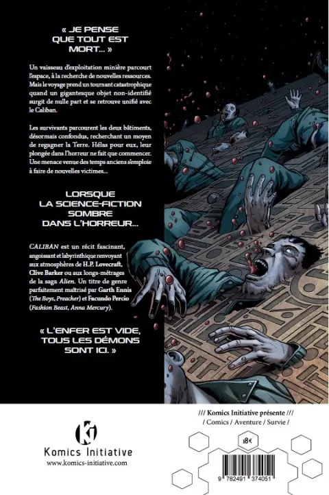Verso de l'album Caliban