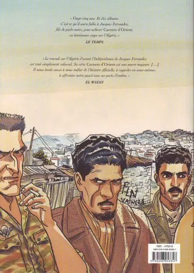 Verso de l'album Carnets d'Orient