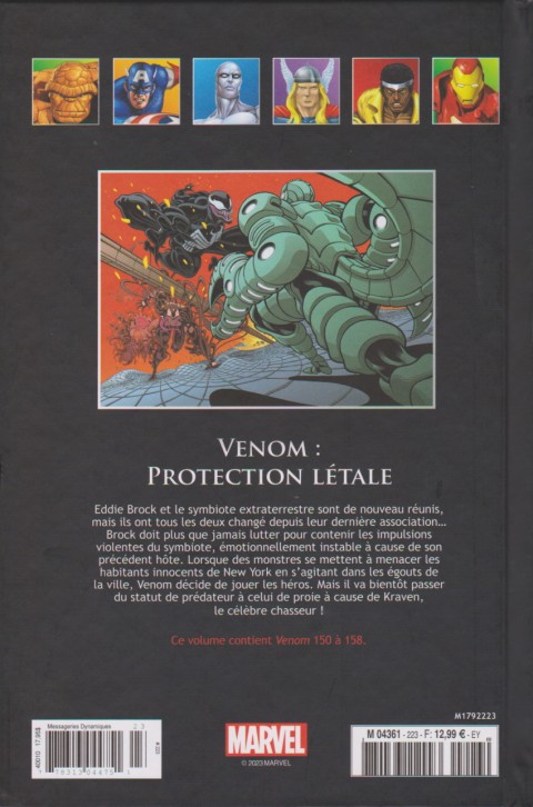 Verso de l'album Marvel Comics - La collection de référence Tome 223 Venom : Protection Létale