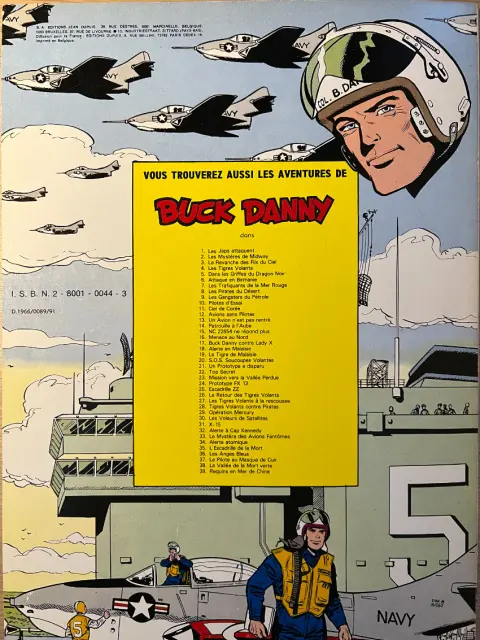 Verso de l'album Buck Danny Tome 7 Les trafiquants de la mer rouge