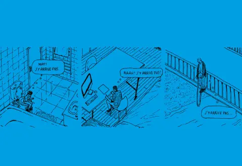 Verso de l'album L'homme gêné ou Avant que l'ombre ne vienne