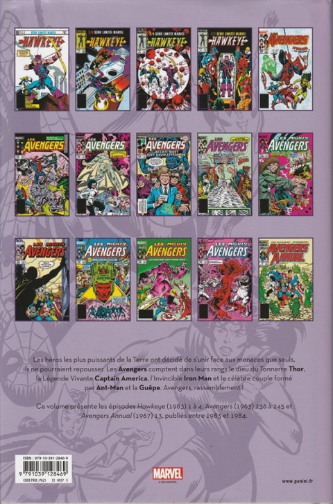 Verso de l'album The Avengers - L'intégrale Tome 21 1983-1984