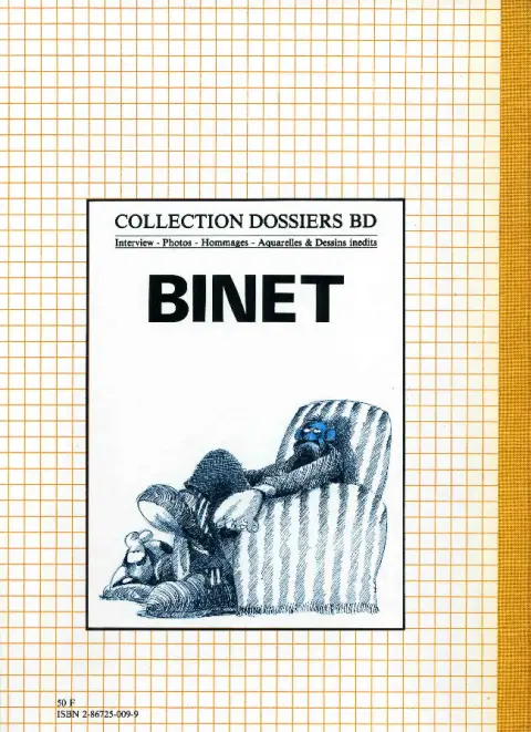 Verso de l'album Binet - Dossier d'Yves Frémion