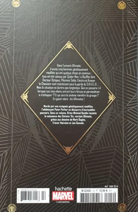 Verso de l'album Marvel Ultimate 14 Spider-Man - Les sinister Six