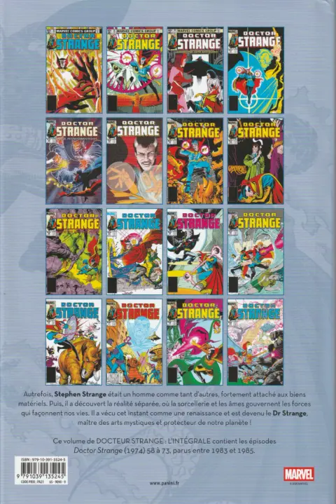 Verso de l'album Docteur Strange (L'intégrale) Tome 10 1983-1985