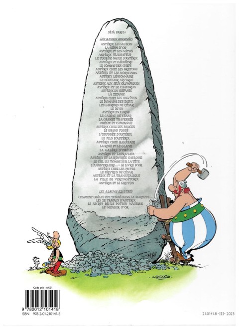 Verso de l'album Astérix Tome 9 Astérix et les Normands