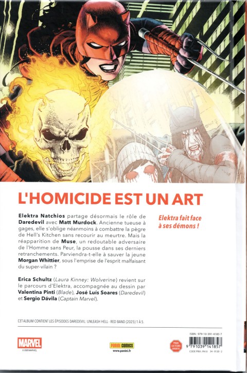 Verso de l'album Daredevil Red Band 1 L'enfer sur Terre