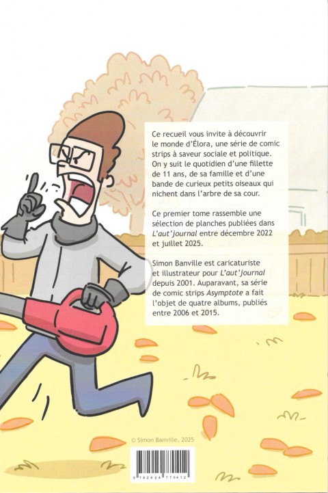 Verso de l'album Élora Volume 1 L'Aparté avec Élora