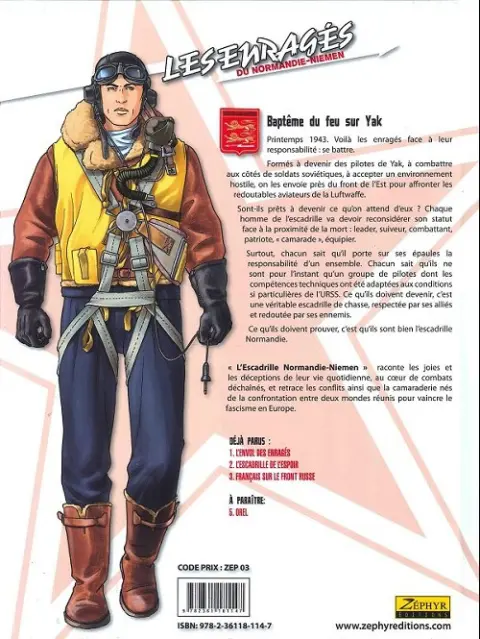 Verso de l'album Les Enragés du Normandie-Niemen Tome 4 Baptême du feu sur yak