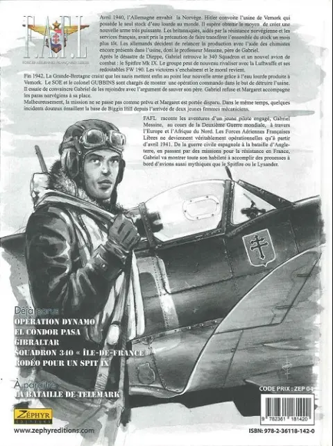 Verso de l'album F.A.F.L Forces Aériennes Françaises Libres Tome 5 Rodéo pour un Spit IX