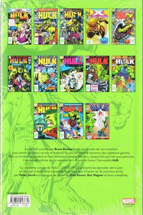Verso de l'album Hulk - L'Intégrale Volume 7 1992