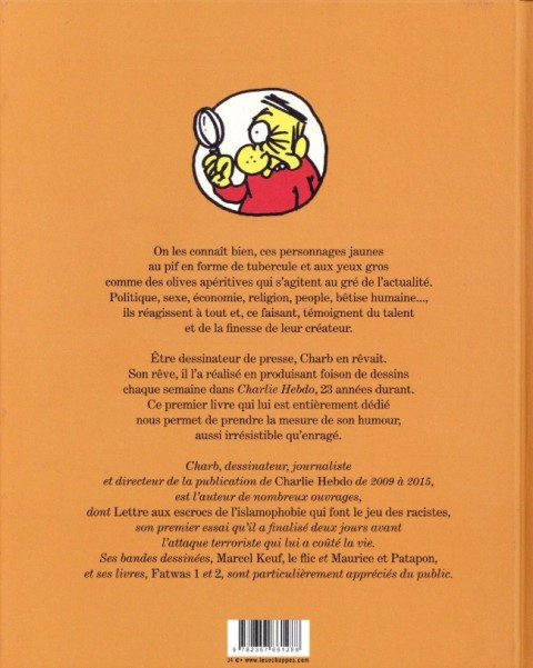 Verso de l'album Charb dans Charlie Hebdo - L'anthologie 1992-2015