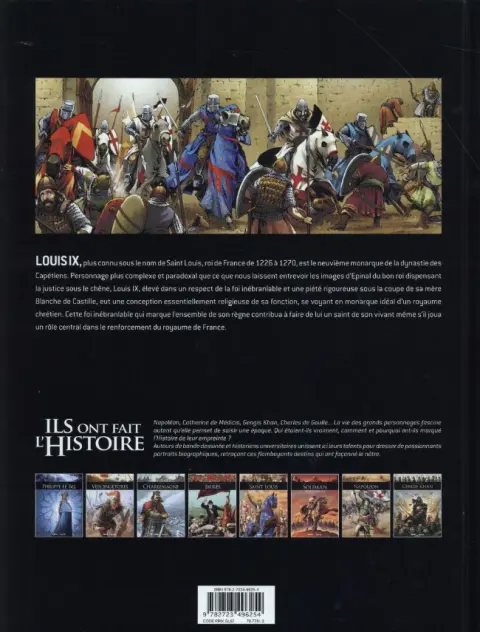 Verso de l'album Ils ont fait l'Histoire Tome 8 Saint Louis