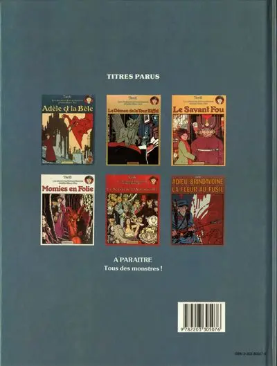 Verso de l'album Les Aventures Extraordinaires d'Adèle Blanc-Sec Tome 6 Le Noyé à Deux Têtes