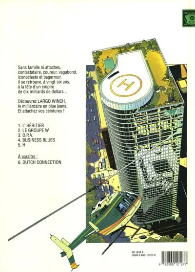 Verso de l'album Largo Winch Tome 5 H