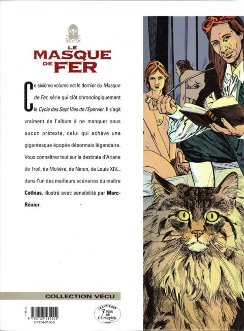 Verso de l'album Le Masque de fer Tome 6 Le roi des comédiens
