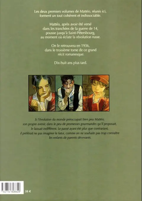 Verso de l'album Mattéo Premier cycle - Édition limitée