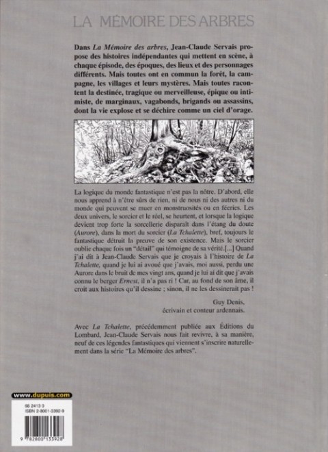 Verso de l'album La Mémoire des arbres Tome 10 La Tchalette