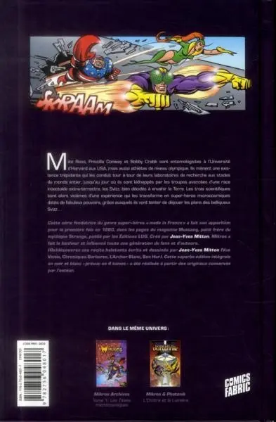 Verso de l'album Mikros Archives Tome 1 Les Titans microcosmiques