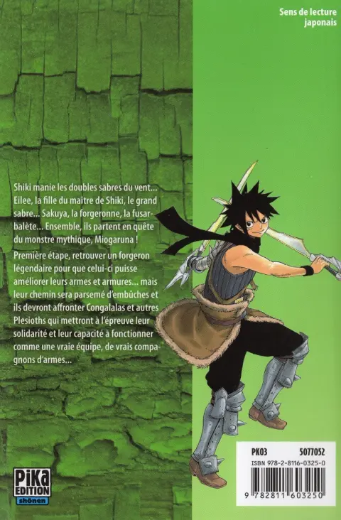 Verso de l'album Monster Hunter Orage 02