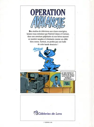 Verso de l'album Patrick Colson Opération avalanche