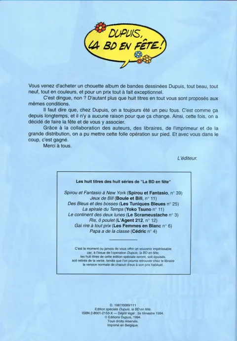 Autre de l'album Spirou et Fantasio Tome 39 Spirou à New York