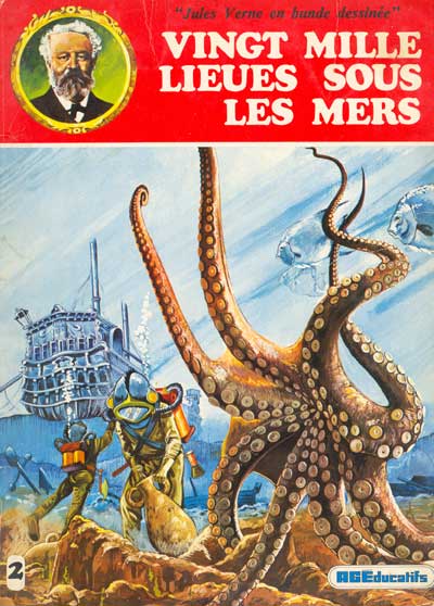 Couverture de l'album Jules Verne en bande dessinée Tome 2 Vingt mille lieues sous les mers