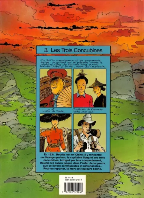 Verso de l'album Rourke Tome 3 Les Trois Concubines