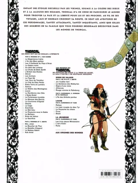 Verso de l'album Les mondes de Thorgal - Kriss de Valnor Tome 6 L'île des Enfants perdus