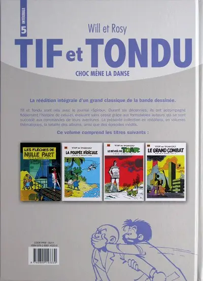 Verso de l'album Tif et Tondu Intégrale Tome 5 Choc mène la danse
