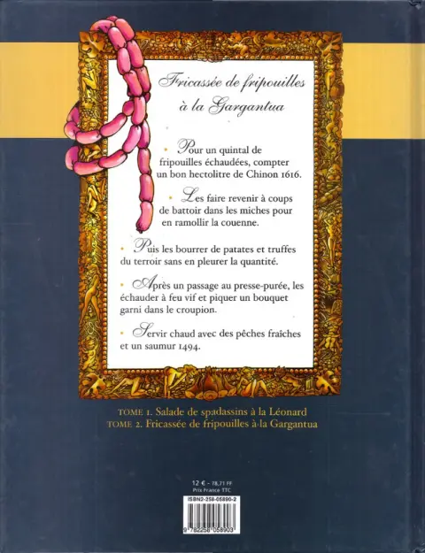Verso de l'album Les truculentes aventures de Rabelais Tome 2 Fricassée de fripouilles à la Gargantua