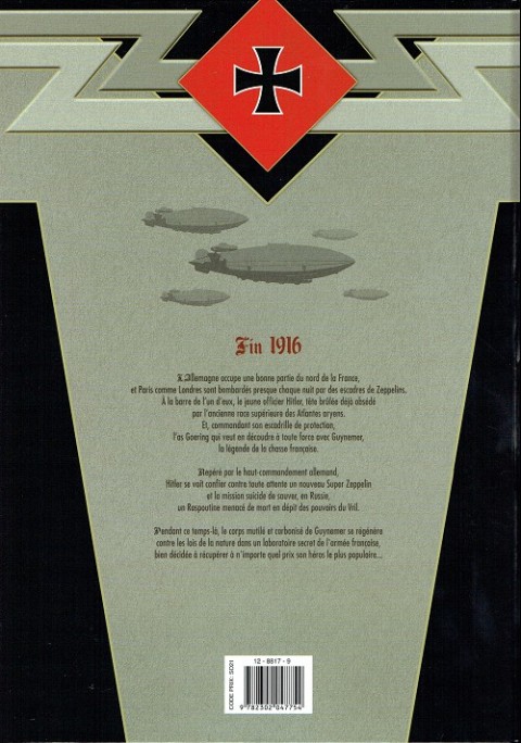 Verso de l'album Zeppelin's War Tome 2 Mission raspoutine