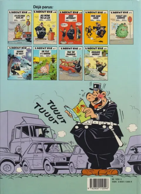 Verso de l'album L'Agent 212 Tome 6 Ronde de nuit