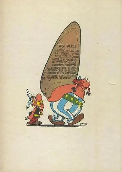 Verso de l'album Astérix Tome 8 Astérix chez les Bretons