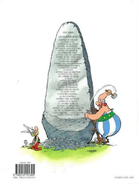 Verso de l'album Astérix Tome 7 Le combat des chefs