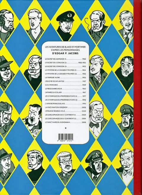 Verso de l'album Blake et Mortimer Tome 2 Le Secret de l'Espadon - L'Evasion de Mortimer