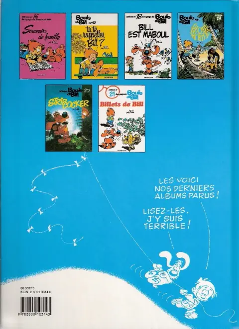 Verso de l'album Boule & Bill Tome 9 Une vie de chien !