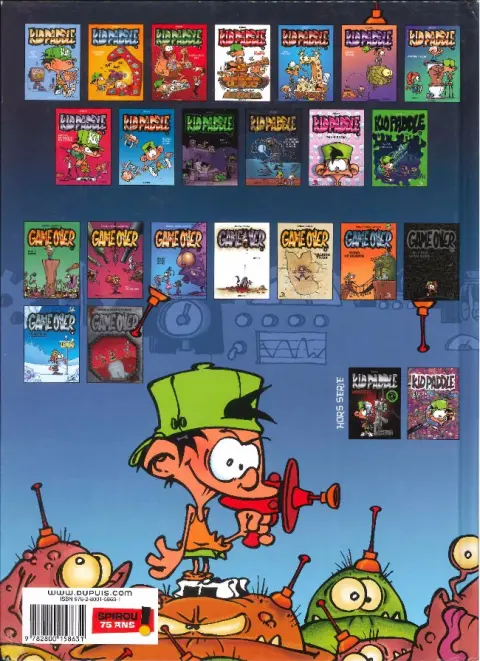 Verso de l'album Kid Paddle Tome 4 Full métal casquette