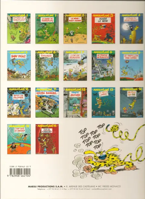 Verso de l'album Marsupilami Tome 2 Le bébé du bout du monde