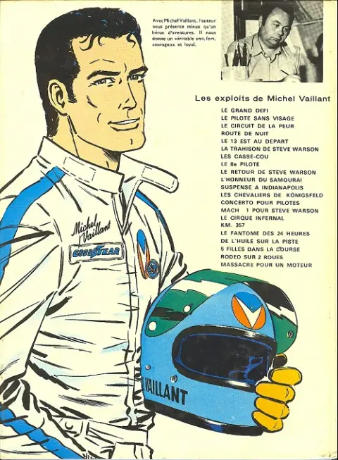 Verso de l'album Michel Vaillant Tome 1 Le grand défi